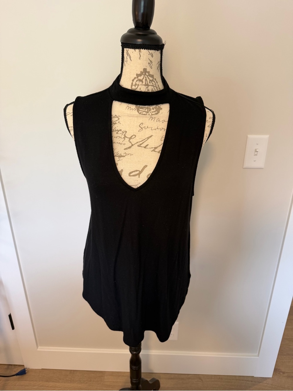 Express Cutout Choker Neck Top